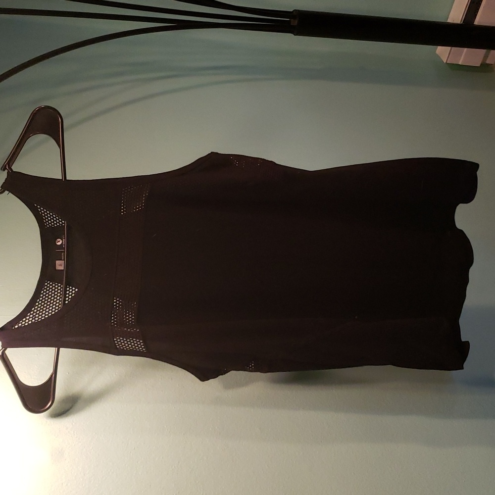 2 for $10/  Xersion Black Mesh Sleeveless Top